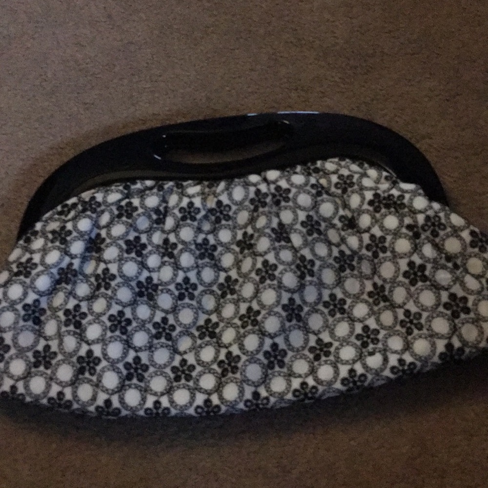 Black and White Ann Taylor Clutch